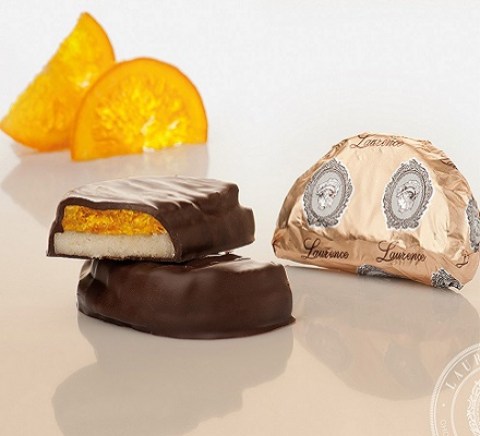  Апельсин с грецким орехом в черном шоколаде Laurence